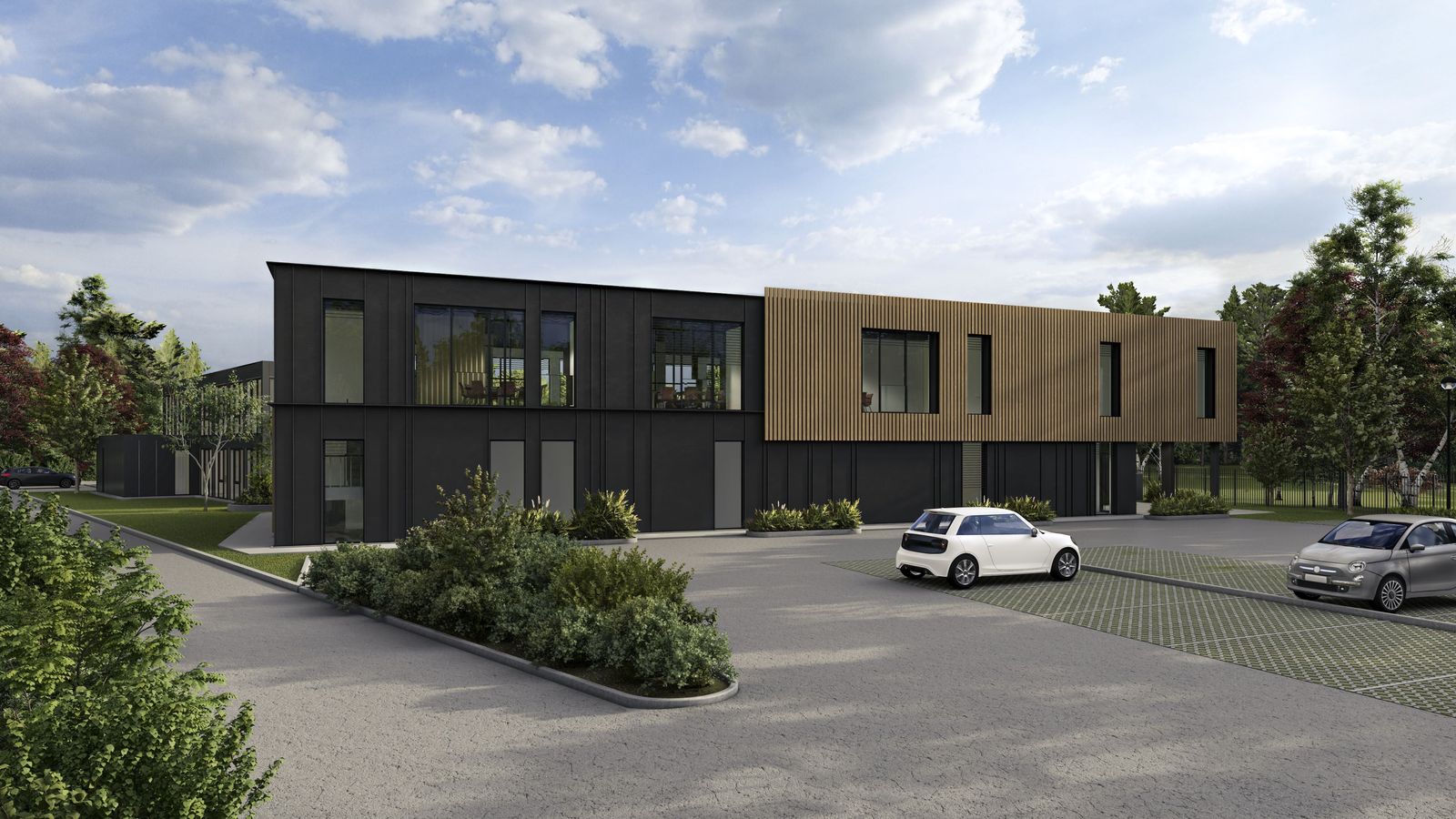 Modulare Architektur Büro und Verwaltungsgebäude